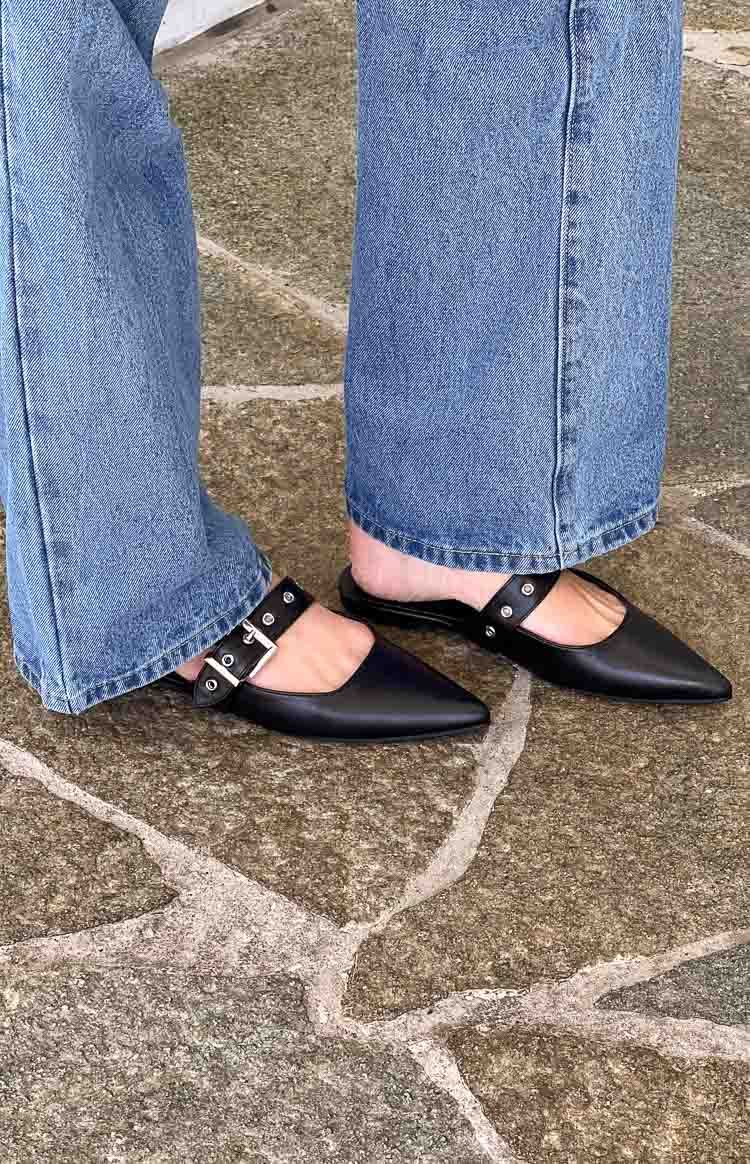 Billini Halsy Black Mules-Vavasi.All Rights Reserved.