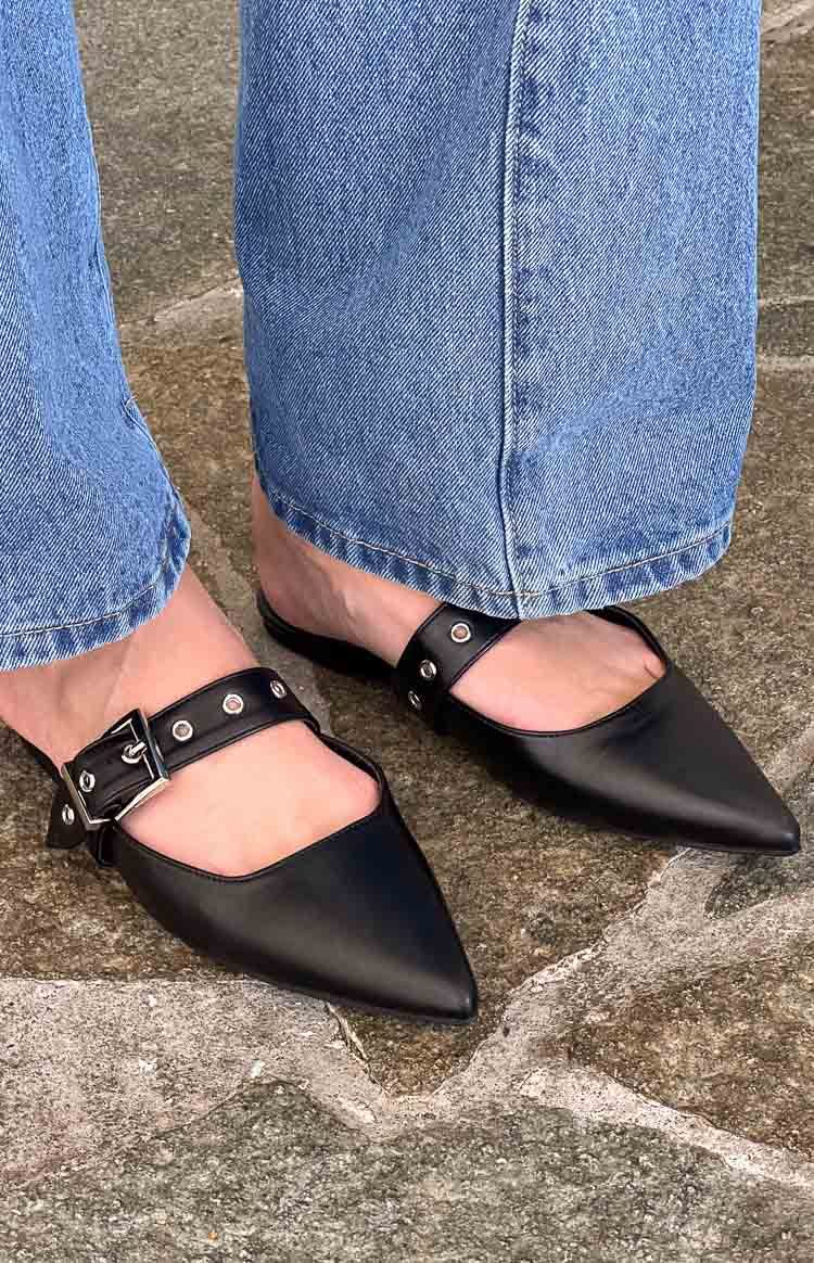 Billini Halsy Black Mules-Vavasi.All Rights Reserved.
