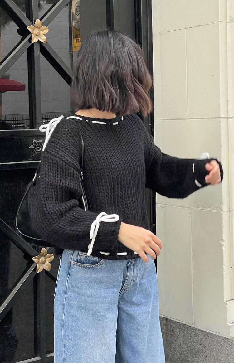 Bea Black Sweater-Vavasi.All Rights Reserved.