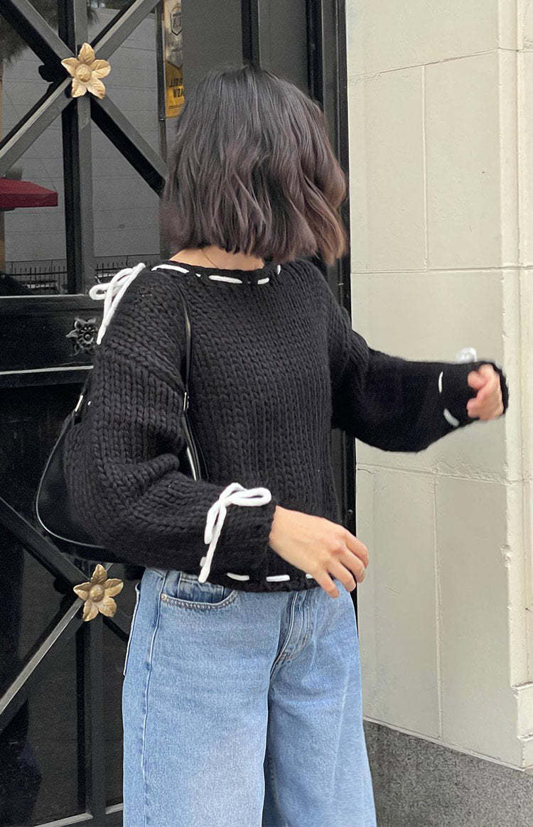 Bea Black Sweater-Vavasi.All Rights Reserved.