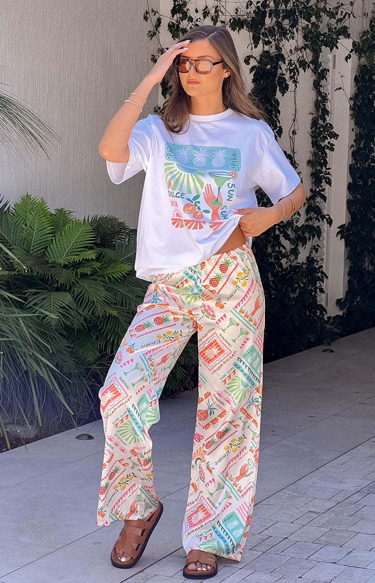 Bridget Dolce Vita Print Pants-Vavasi.All Rights Reserved.