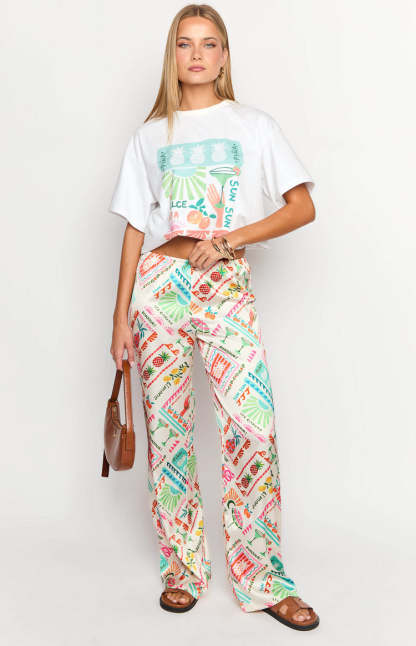 Bridget Dolce Vita Print Pants-Vavasi.All Rights Reserved.