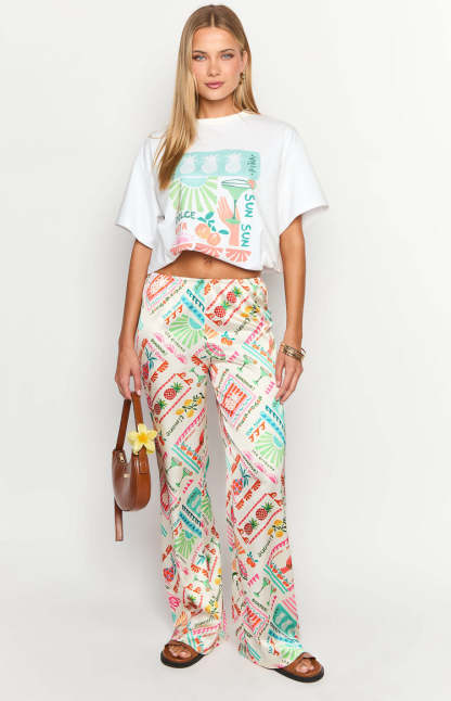 Bridget Dolce Vita Print Pants-Vavasi.All Rights Reserved.