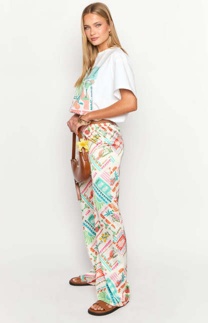 Bridget Dolce Vita Print Pants-Vavasi.All Rights Reserved.