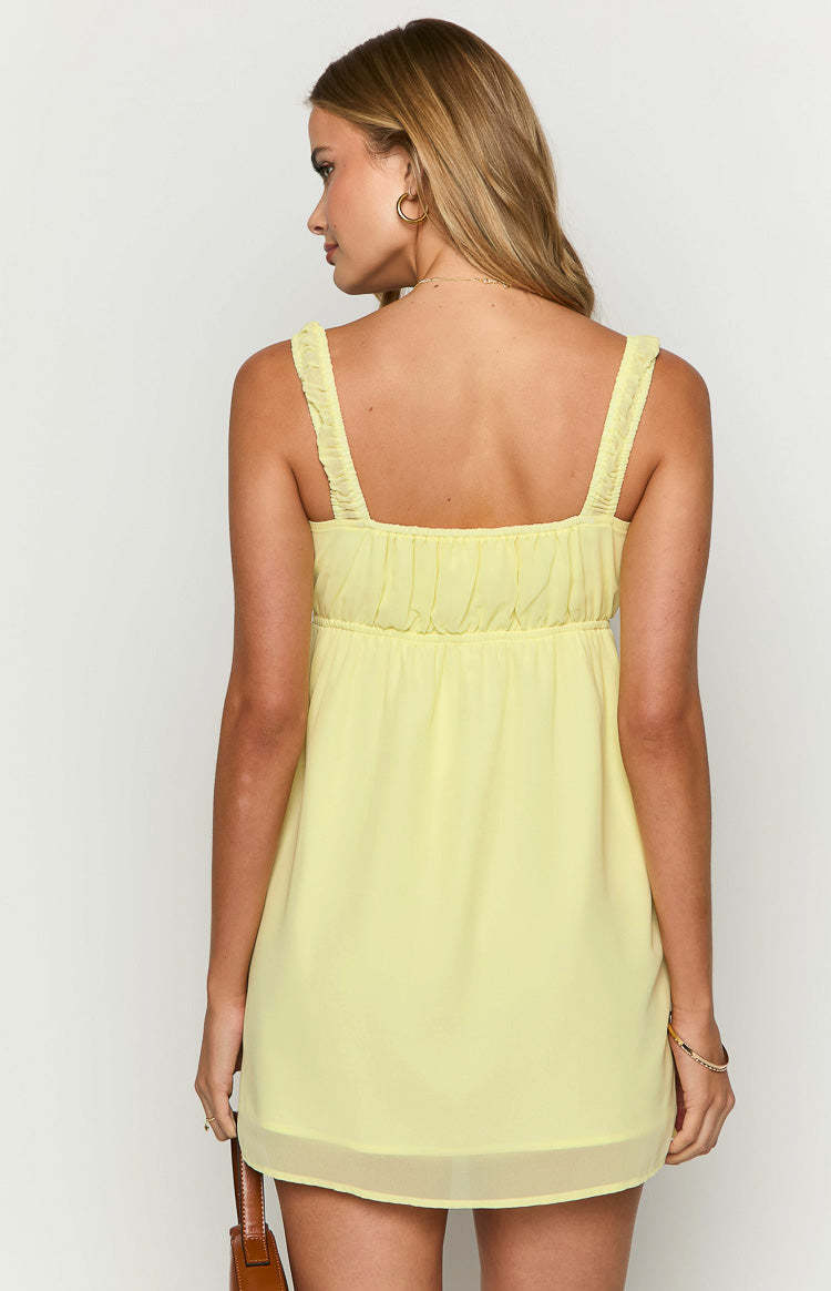Brooke Yellow Mini Dress-Vavasi.All Rights Reserved.