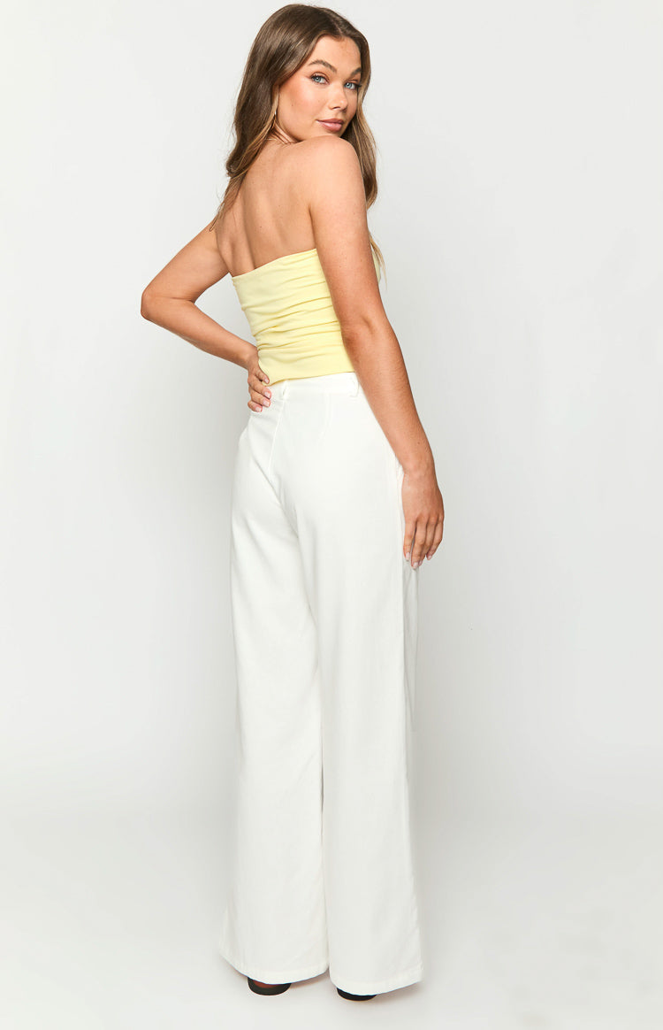 Cabo White Linen Blend Pants-Vavasi.All Rights Reserved.