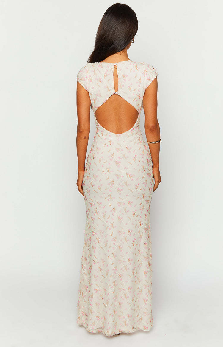 Cali White Floral Maxi Dress-Vavasi.All Rights Reserved.