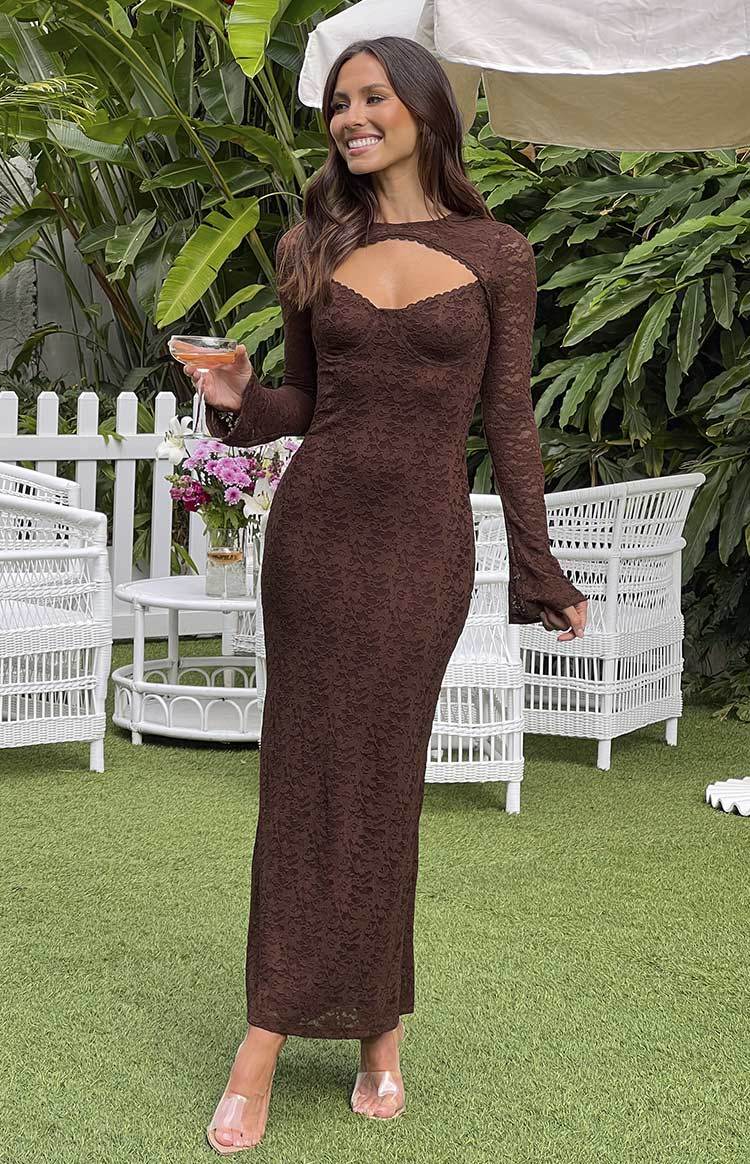 Camielle Brown Maxi Dress-Vavasi.All Rights Reserved.