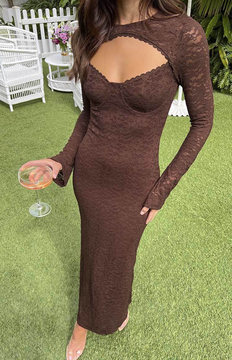Camielle Brown Maxi Dress-Vavasi.All Rights Reserved.