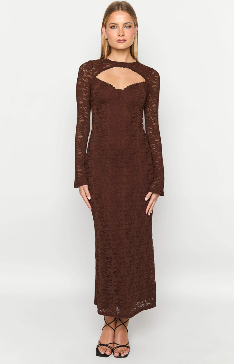 Camielle Brown Maxi Dress-Vavasi.All Rights Reserved.