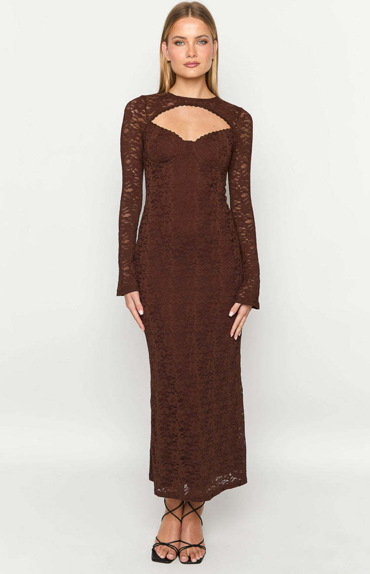 Camielle Brown Maxi Dress-Vavasi.All Rights Reserved.