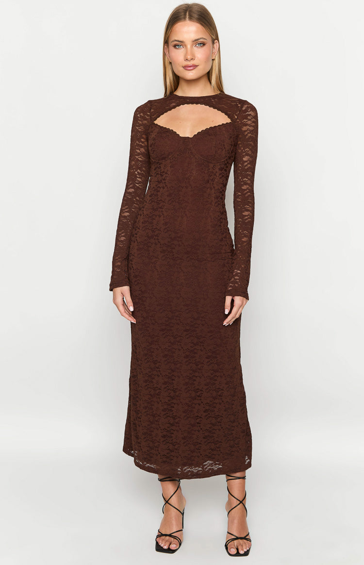 Camielle Brown Maxi Dress-Vavasi.All Rights Reserved.