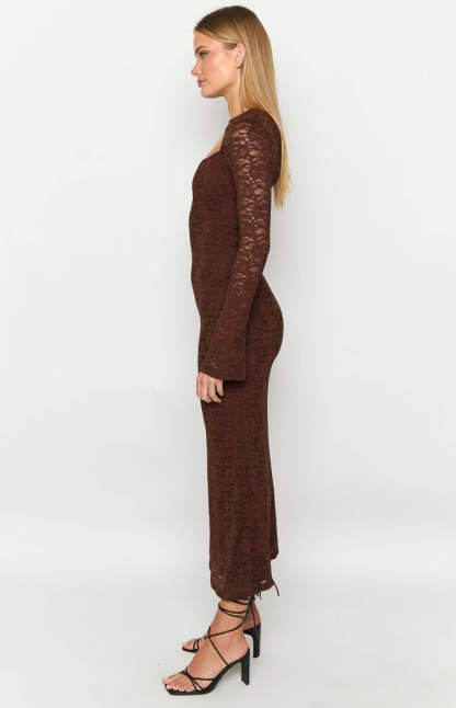 Camielle Brown Maxi Dress-Vavasi.All Rights Reserved.