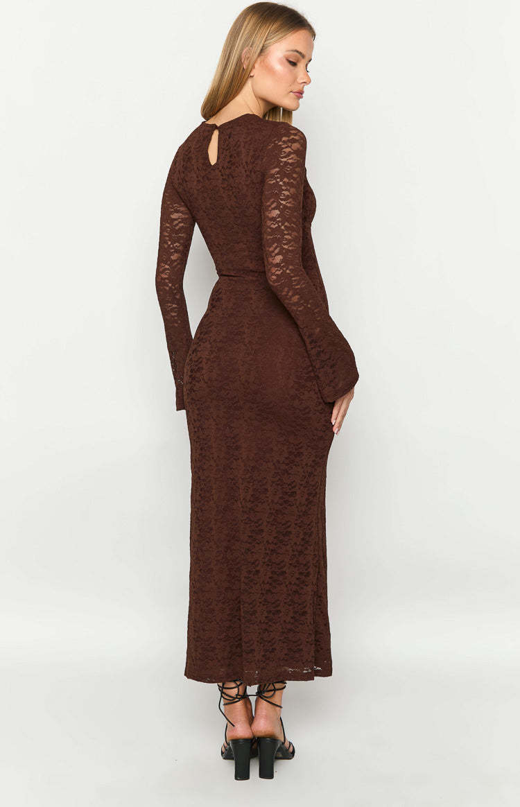 Camielle Brown Maxi Dress-Vavasi.All Rights Reserved.