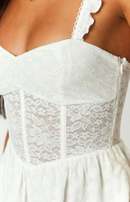 Die For You White Mini Dress-Vavasi.All Rights Reserved.