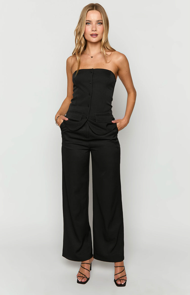 Dien Black Tailored Pants-Vavasi.All Rights Reserved.
