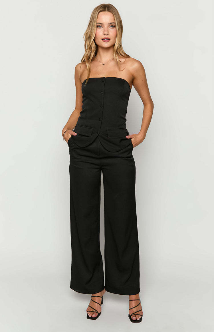 Dien Black Tailored Pants-Vavasi.All Rights Reserved.