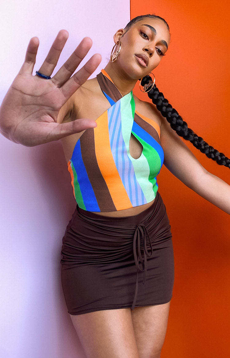 Flirtini Halter Crop Multi-Vavasi.All Rights Reserved.