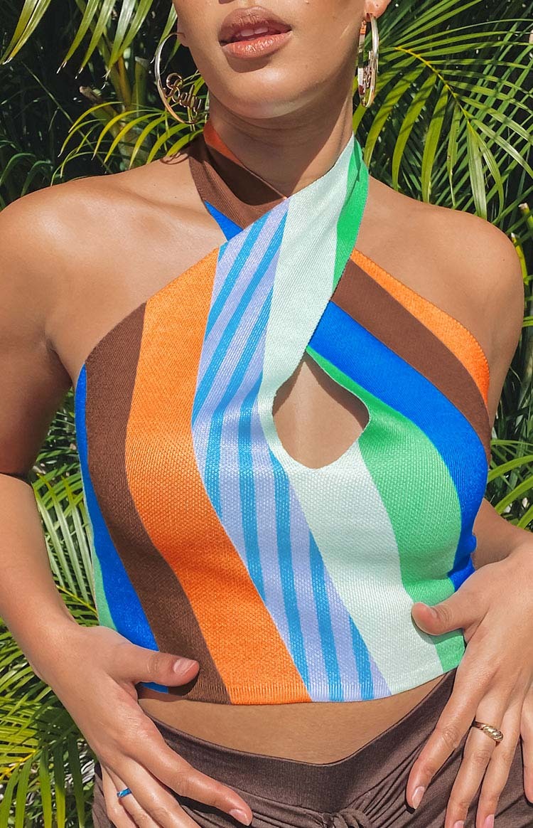 Flirtini Halter Crop Multi-Vavasi.All Rights Reserved.