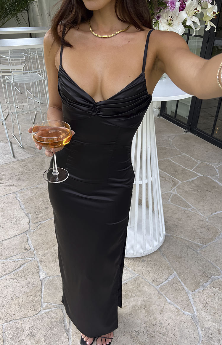 Honey Black Maxi Dress-Vavasi.All Rights Reserved.