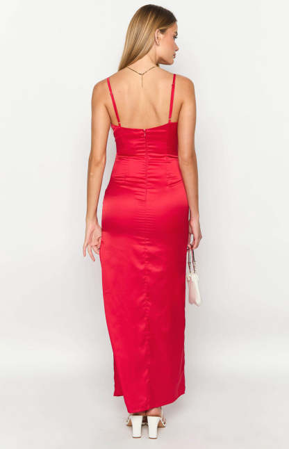 Honey Red Maxi Dress-Vavasi.All Rights Reserved.