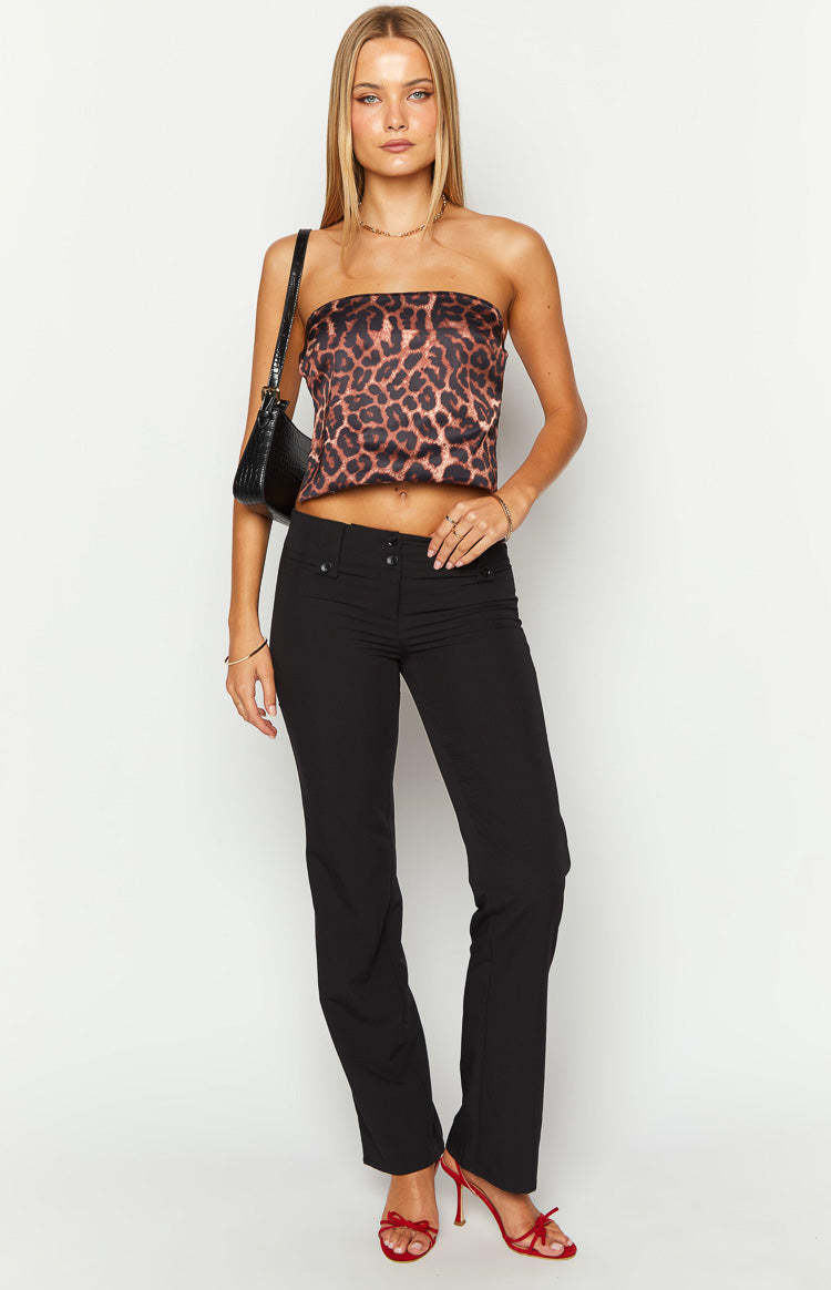 Ibiza Leopard Print Strapless Top-Vavasi.All Rights Reserved.