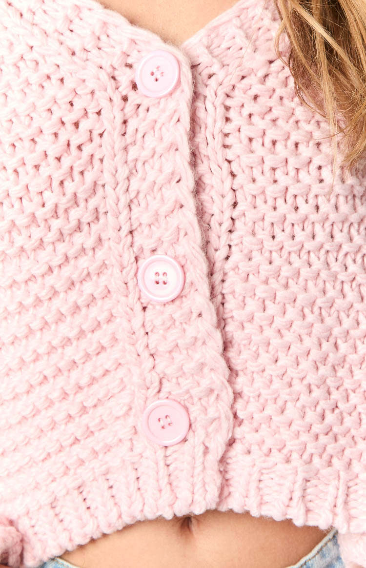 Jen Light Pink Knit Cardigan-Vavasi.All Rights Reserved.