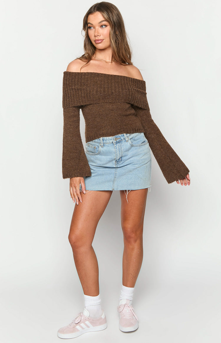 Joey Brown Off Shoulder Sweater-Vavasi.All Rights Reserved.