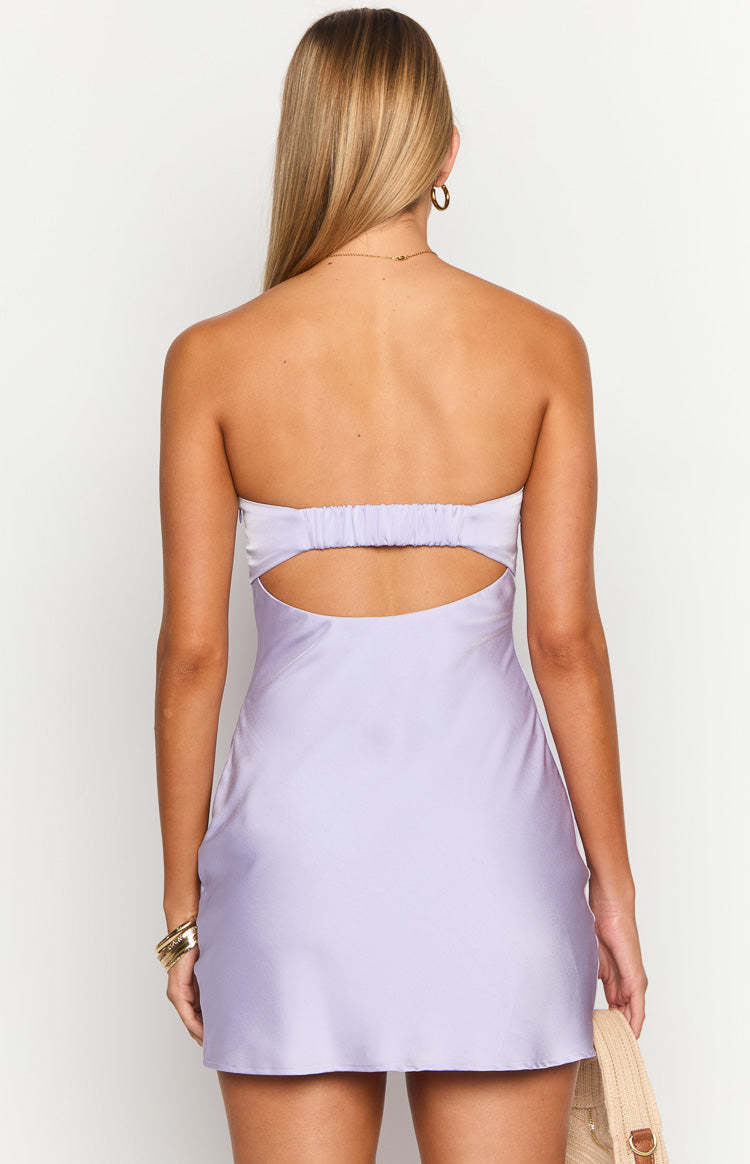 Junie Purple Strapless Mini Dress-Vavasi.All Rights Reserved.