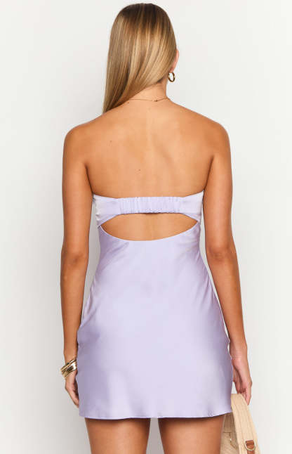 Junie Purple Strapless Mini Dress-Vavasi.All Rights Reserved.