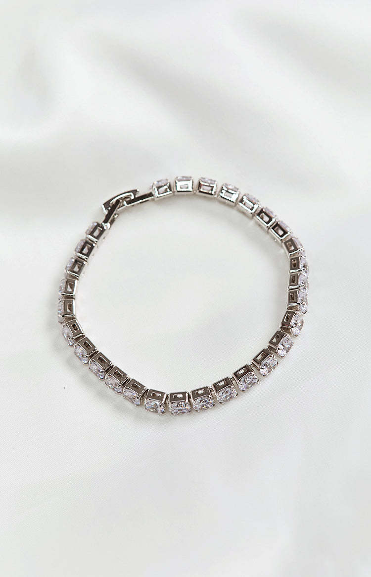 Kim Silver Cubic Zirconia Tennis Bracelet-Vavasi.All Rights Reserved.