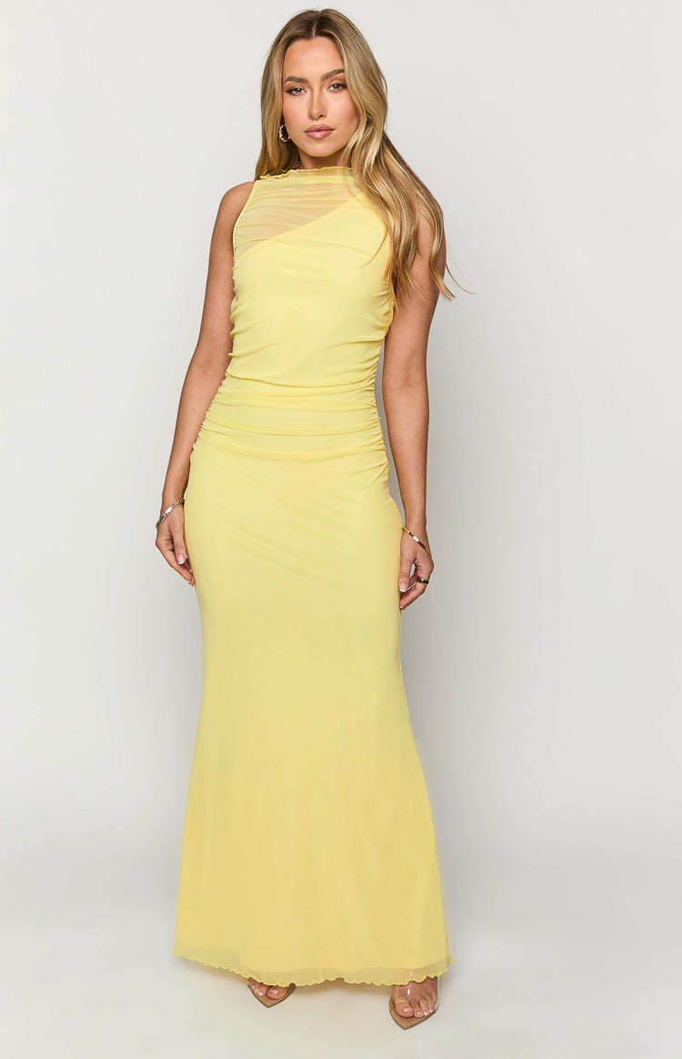 Luca Yellow Maxi Dress-Vavasi.All Rights Reserved.