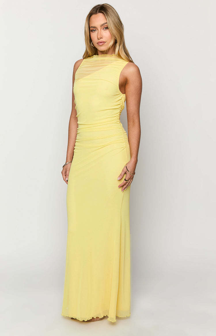 Luca Yellow Maxi Dress-Vavasi.All Rights Reserved.