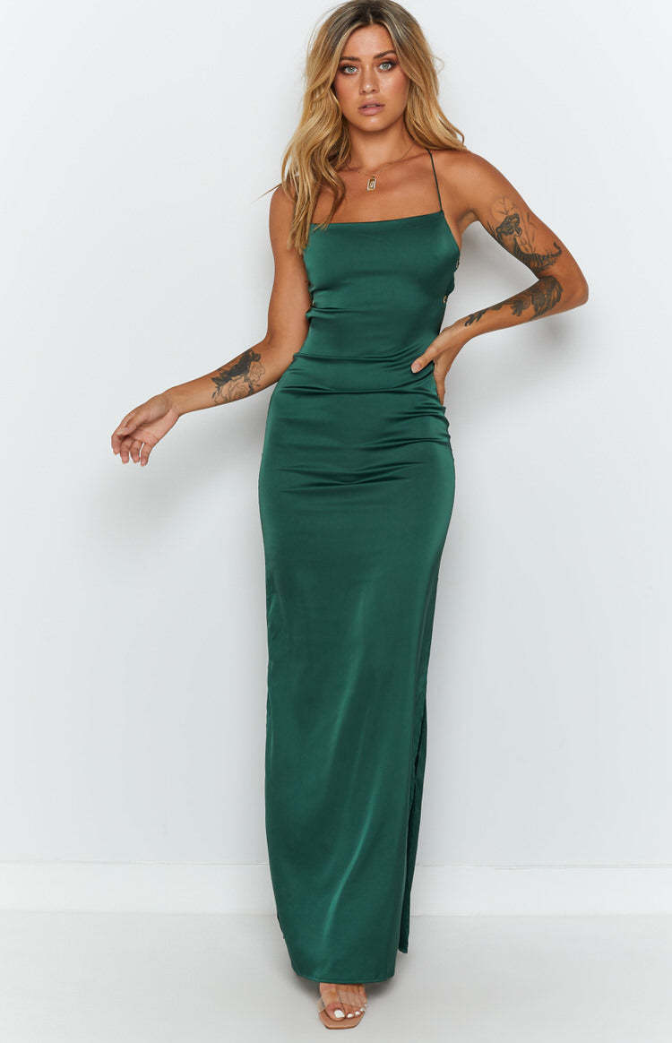 Manhattan Slip Formal Dress Emerald-Vavasi.All Rights Reserved.