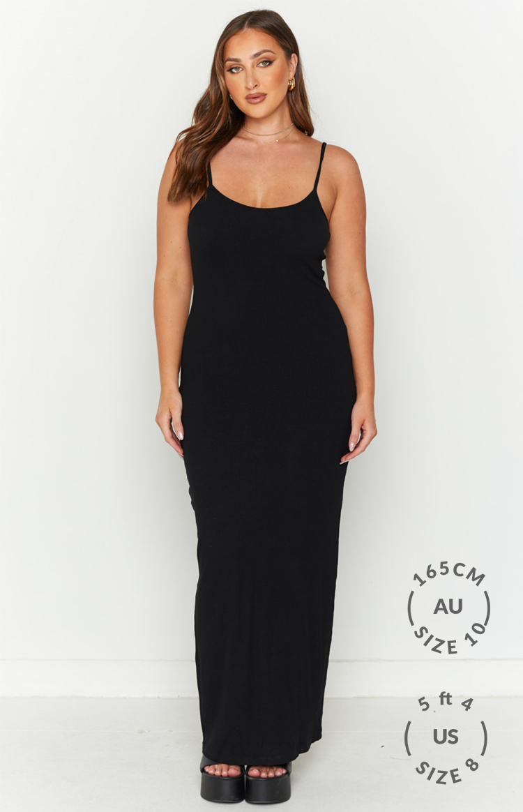 Melrose Black Maxi Dress-Vavasi.All Rights Reserved.