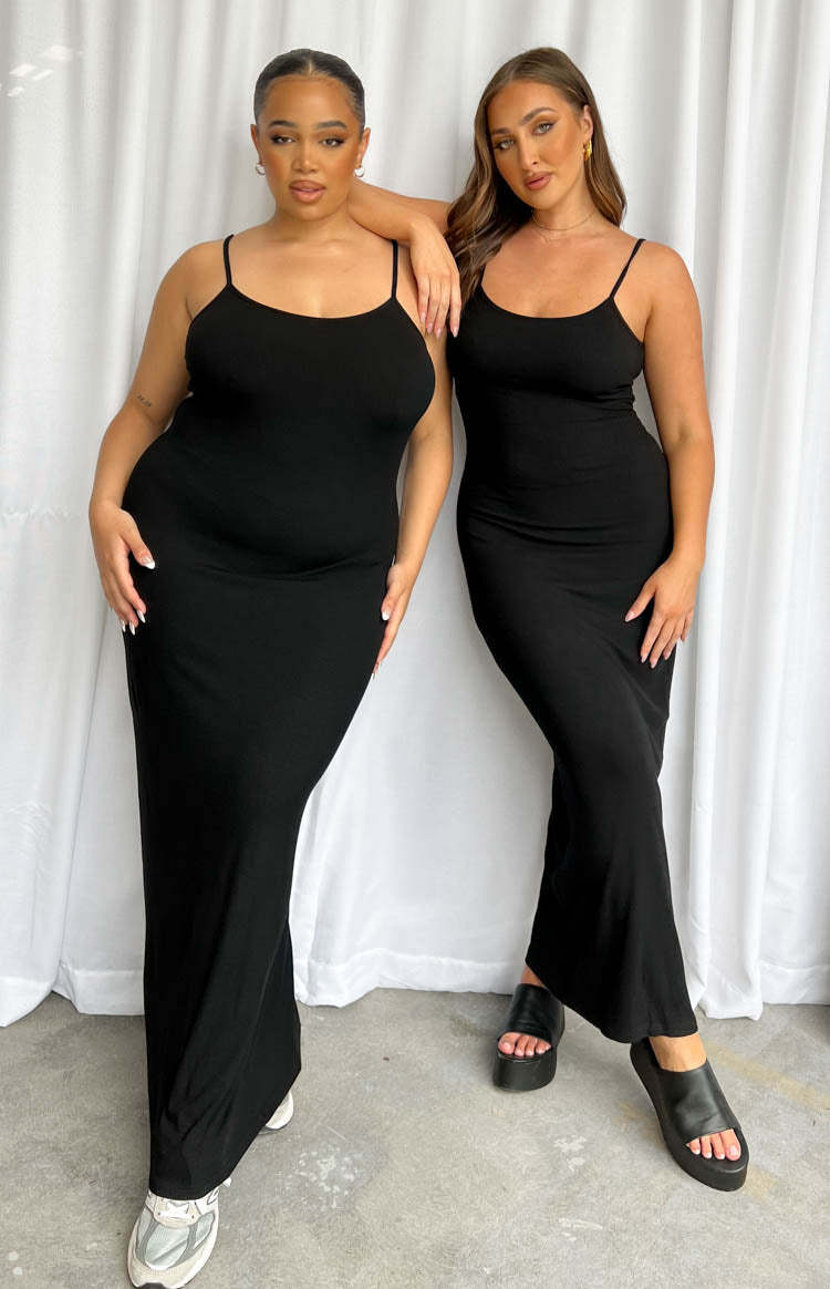 Melrose Black Maxi Dress-Vavasi.All Rights Reserved.