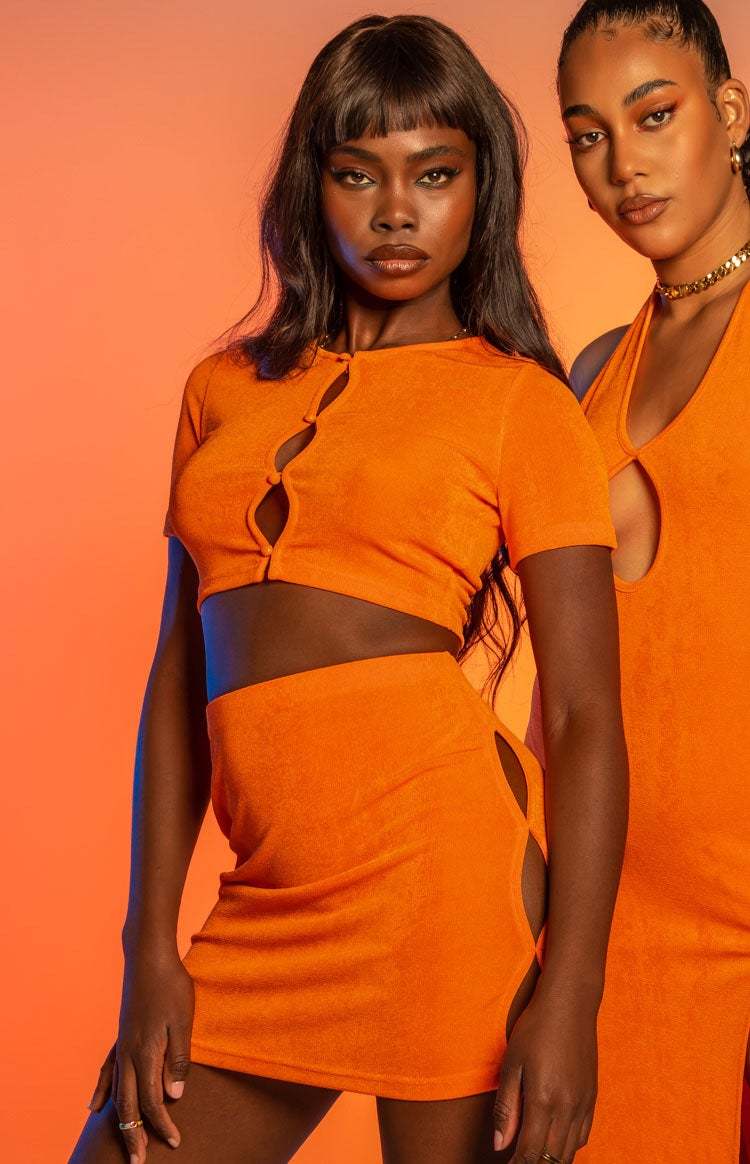 Moscow Mini Skirt Orange-Vavasi.All Rights Reserved.