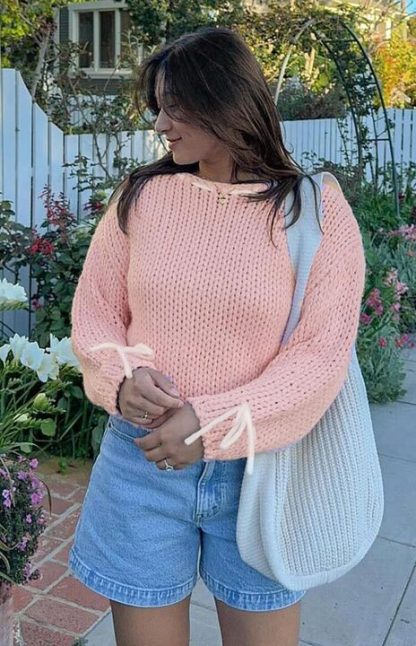 Bea Baby Pink Sweater-Vavasi.All Rights Reserved.
