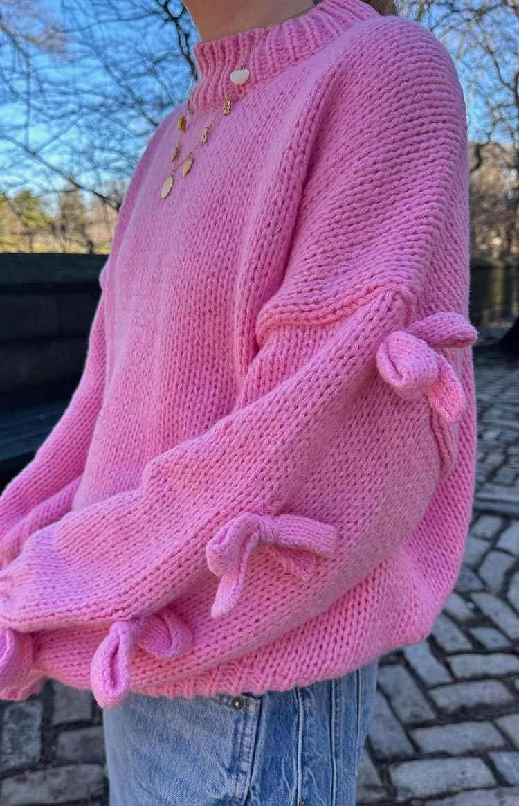 Short and Sweet Pink Knit Jumper-Vavasi.All Rights Reserved.