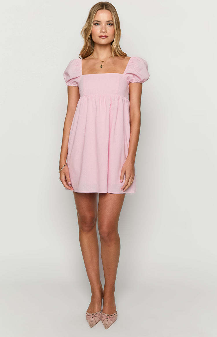 Radient Pink Mini Dress-Vavasi.All Rights Reserved.