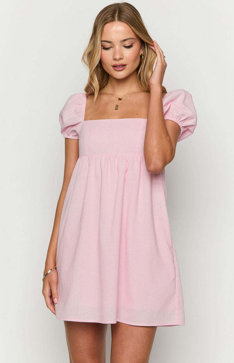 Radient Pink Mini Dress-Vavasi.All Rights Reserved.