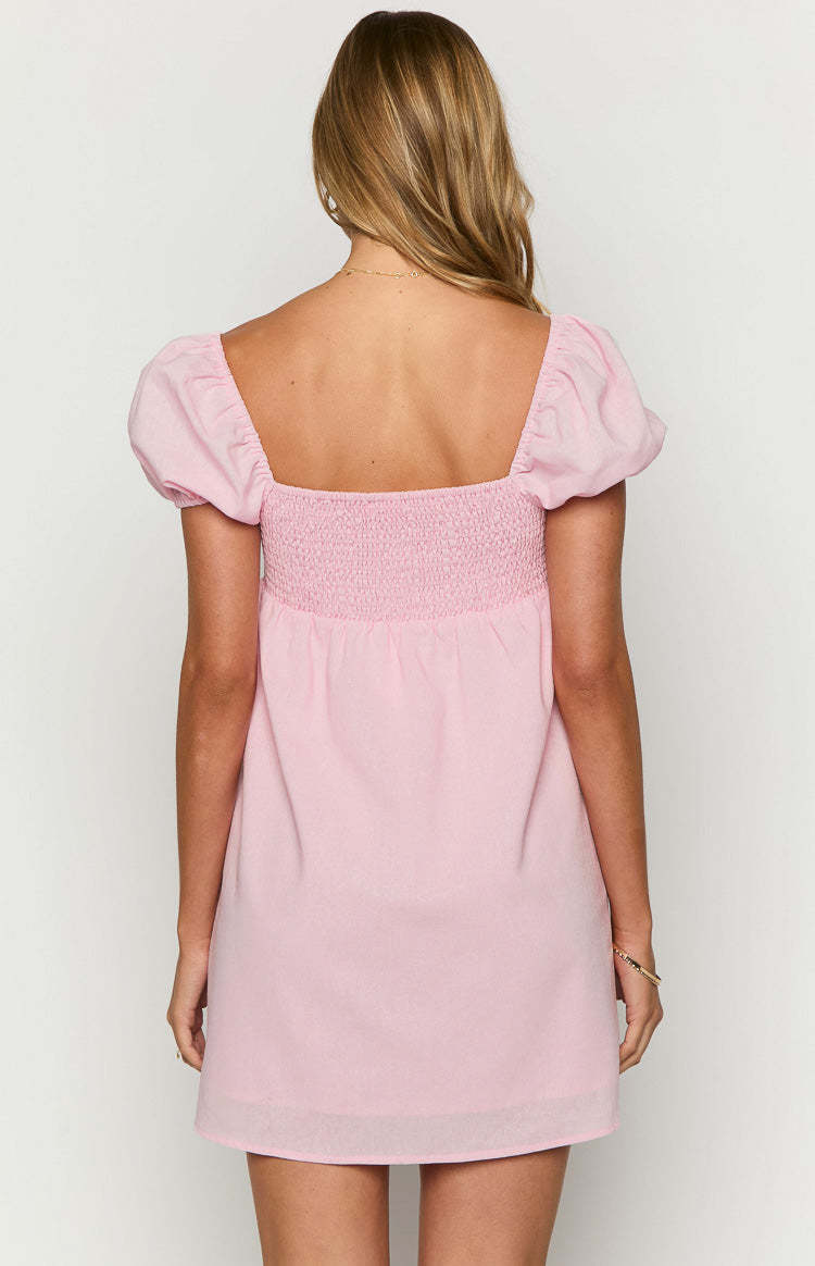 Radient Pink Mini Dress-Vavasi.All Rights Reserved.