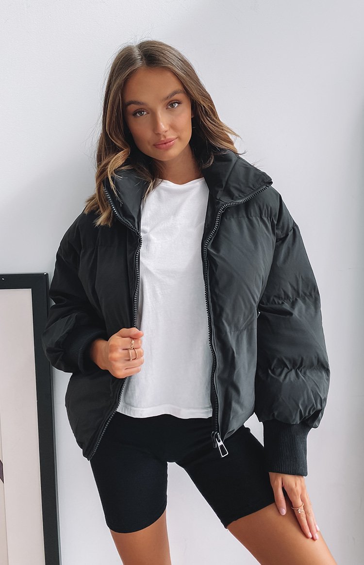 Remi Puffer Jacket Black-Vavasi.All Rights Reserved.