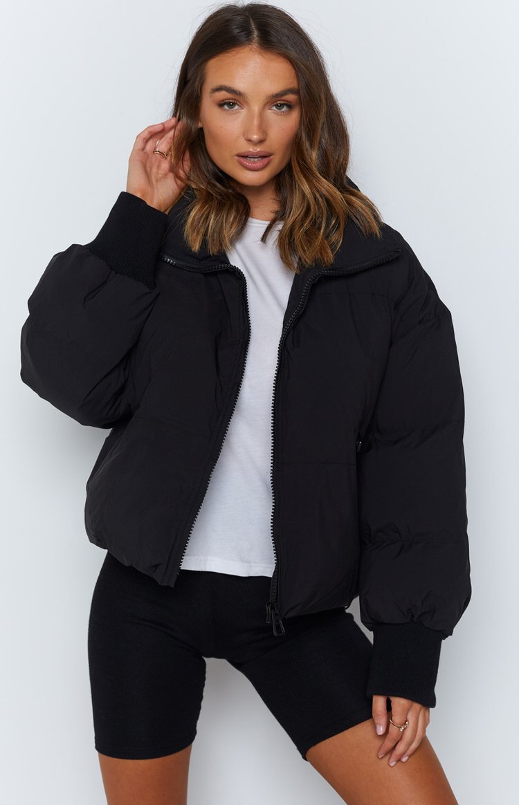 Remi Puffer Jacket Black-Vavasi.All Rights Reserved.