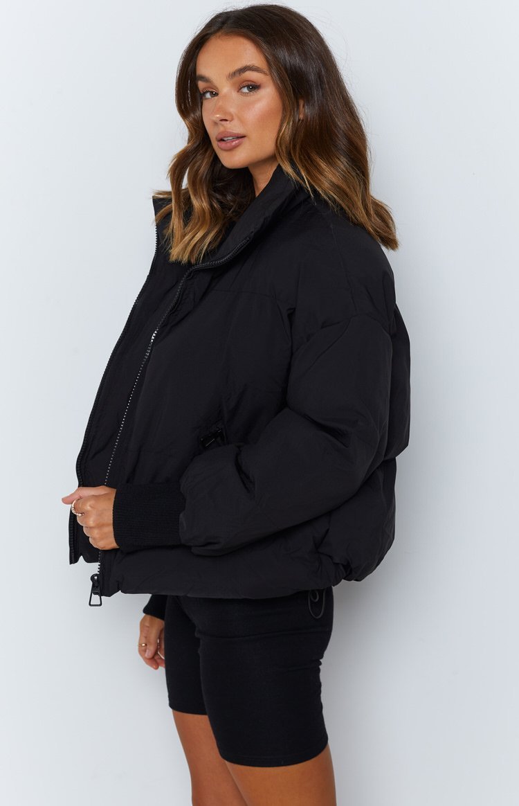 Remi Puffer Jacket Black-Vavasi.All Rights Reserved.