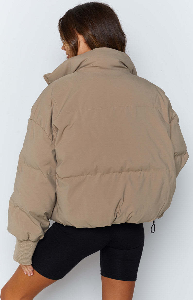 Remi Puffer Jacket Nude-Vavasi.All Rights Reserved.
