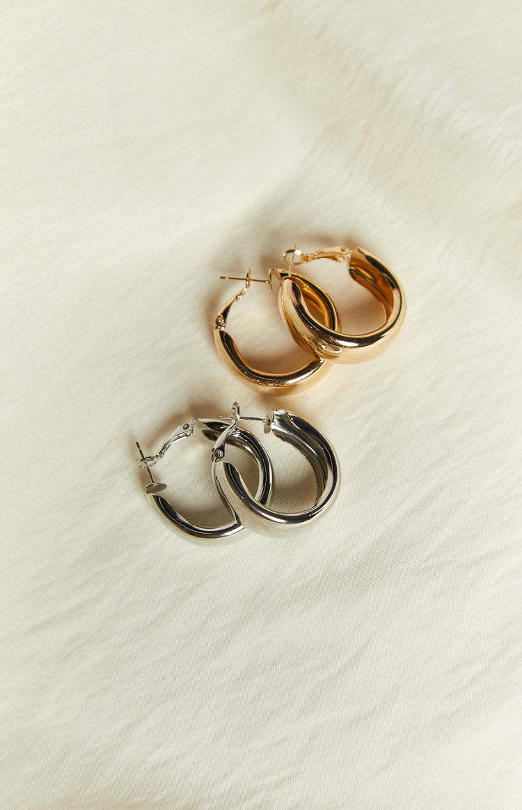 Rudy Silver And Gold Hoop Earrings 2 Pack-Vavasi.All Rights Reserved.