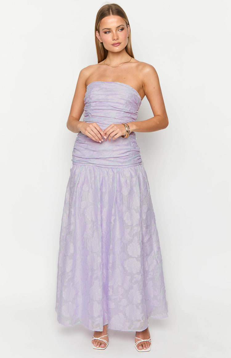 Sinclair Lilac Strapless Maxi Dress-Vavasi.All Rights Reserved.