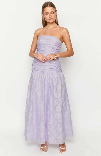 Sinclair Lilac Strapless Maxi Dress-Vavasi.All Rights Reserved.