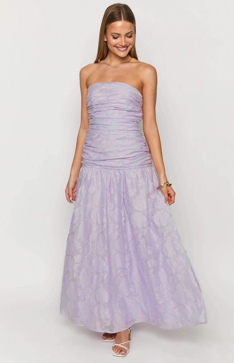 Sinclair Lilac Strapless Maxi Dress-Vavasi.All Rights Reserved.